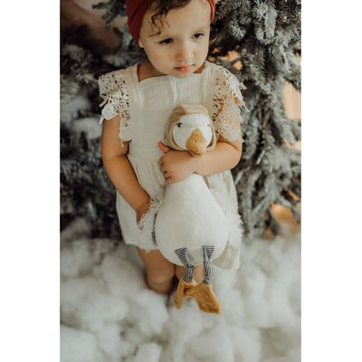 Bunnies By The Bay Plush Avery the Aviator Snowgoose