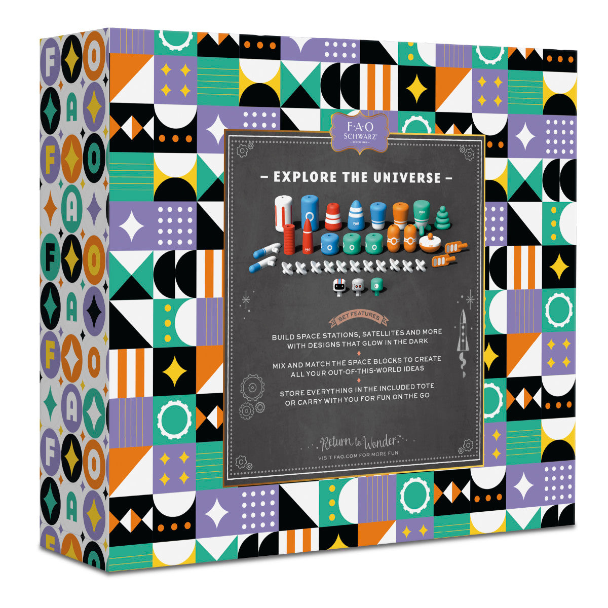 Galaxy Glow Space Blocks Construction Set