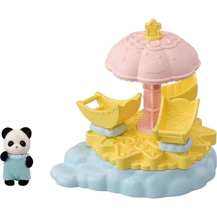 Calico Critters Collectibles Calico Critters Baby Star Carousel Playset with Panda Figure Included