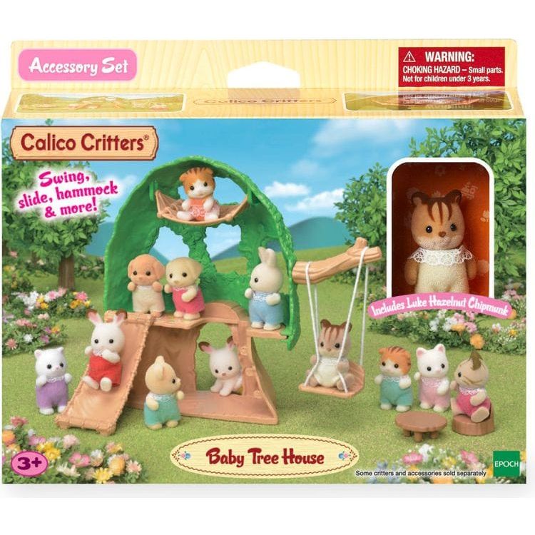 Calico Critters Collectibles Calico Critters Baby Tree House, Dollhouse Playset with Figure