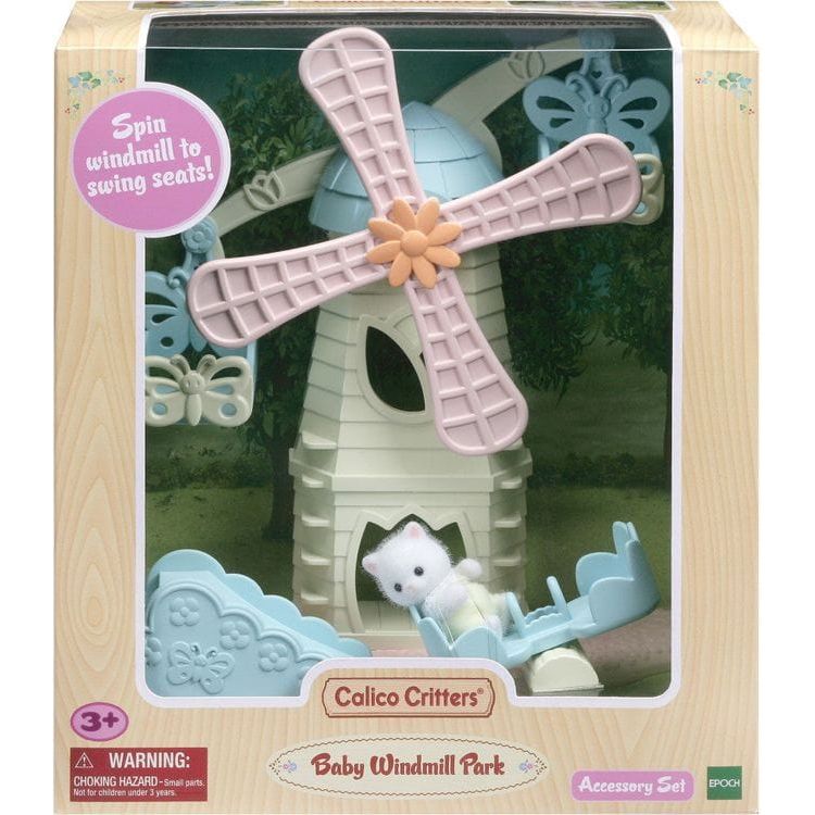 Calico Critters Collectibles Calico Critters Baby Windmill Park, Dollhouse Playset with Figure
