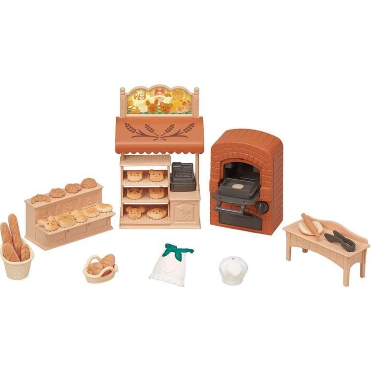 Calico Critters Collectibles Calico Critters Bakery Shop Starter Set, Dollhouse Playset with Furniture and Accessories