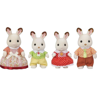 Calico Critters Collectibles Calico Critters Chocolate Rabbit Family - Set of 4 Collectible Doll Figures