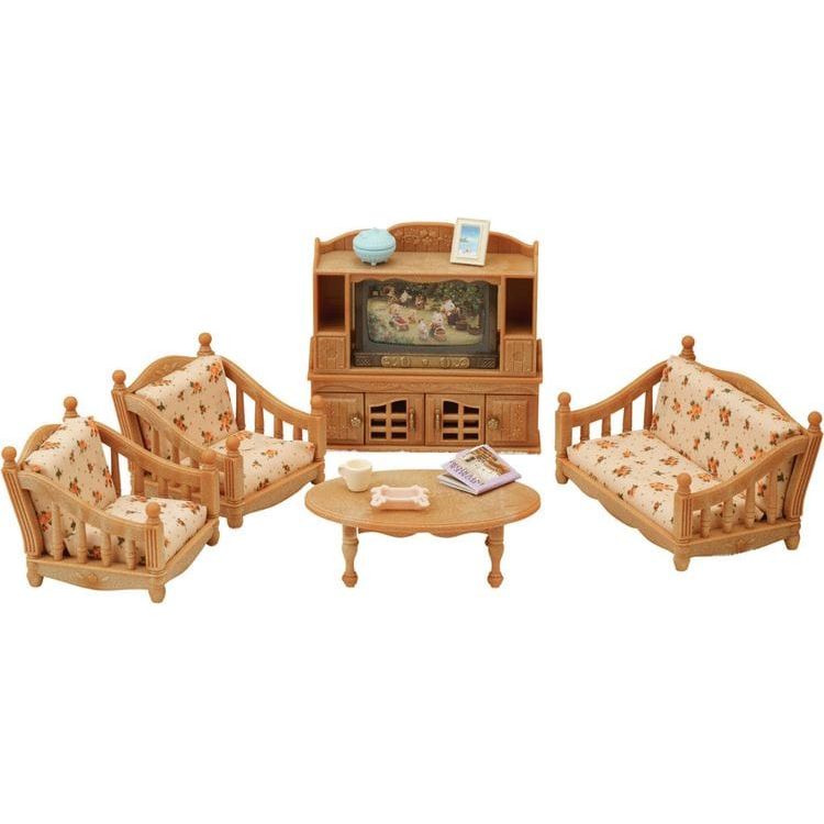 Calico Critters Collectibles Calico Critters Comfy Living Room Set, Dollhouse Furniture and Accessories