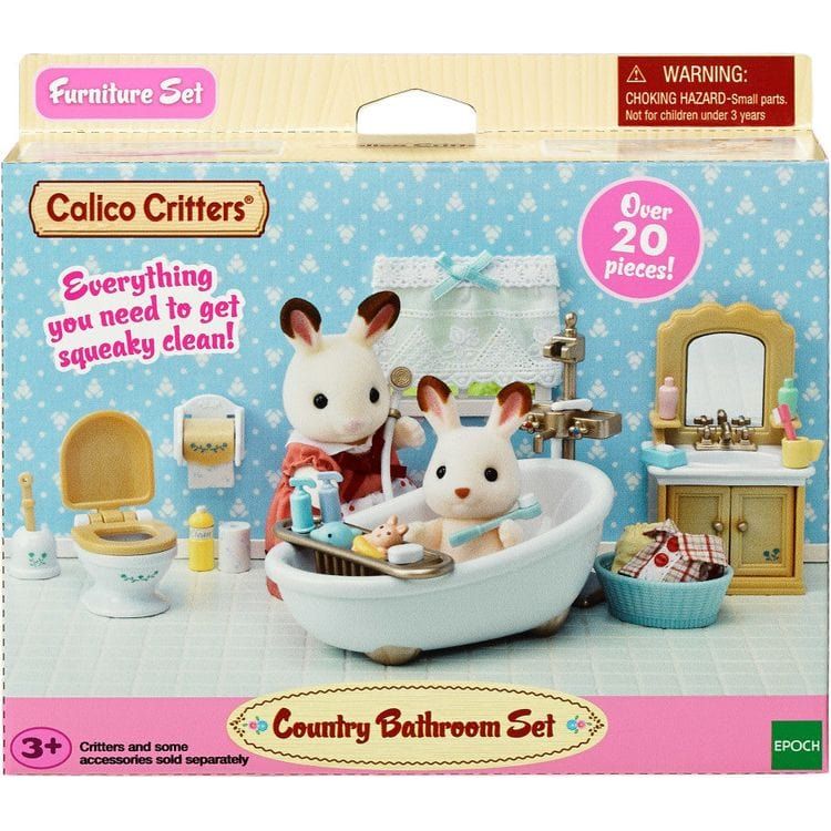 Calico Critters Collectibles Calico Critters Country Bathroom Set, Dollhouse Furniture and Accessories