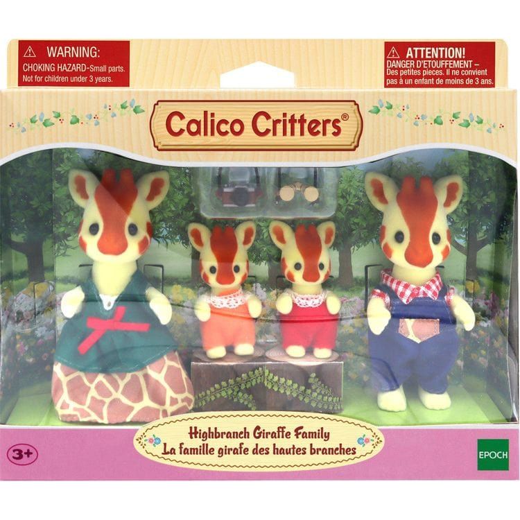 Calico Critters Collectibles Calico Critters Highbranch Giraffe Family, Set of 4 Collectible Doll Figures