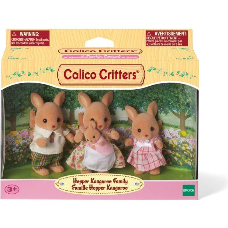 Calico Critters Collectibles Calico Critters Hopper Kangaroo Family, Set of 4 Collectible Doll Figures