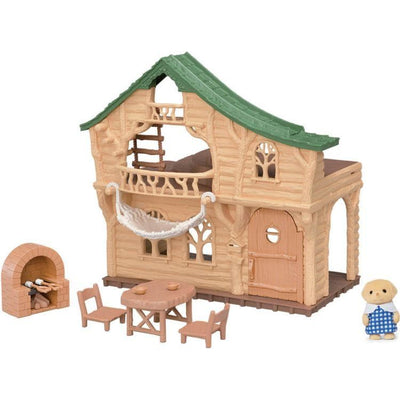 Calico Critters Collectibles Calico Critters Lakeside Lodge Gift Set, Dollhouse Playset with Figure and Furniture