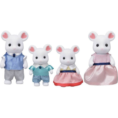 Calico Critters Collectibles Calico Critters Marshmallow Mouse Family, Set of 4 Collectible Doll Figures
