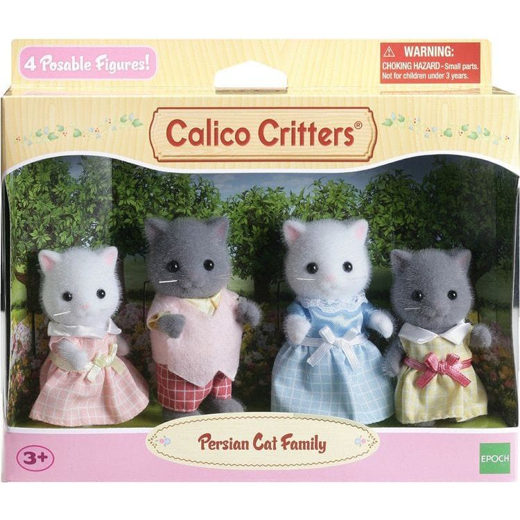 Calico Critters Collectibles Calico Critters Persian Cat Family, Set of 4 Collectible Doll Figures