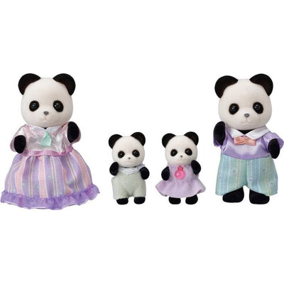 Calico Critters Collectibles Calico Critters Pookie Panda Family, Set of 4 Collectible Doll Figures