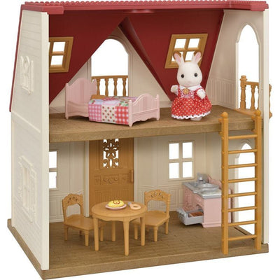Calico Critters Collectibles Calico Critters Red Roof Cozy Cottage, Dollhouse Playset with Figure, Furniture and Accessories
