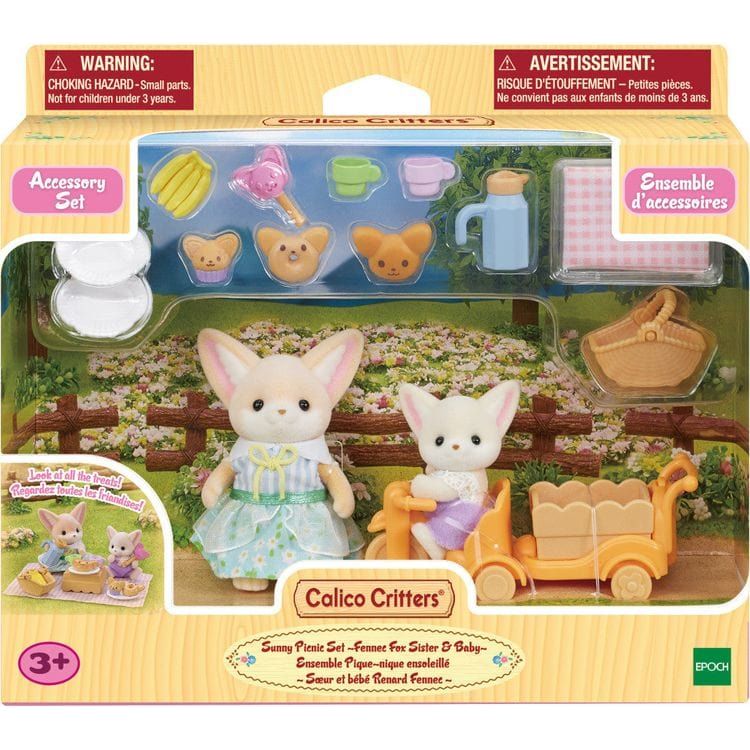 Calico Critters Collectibles Calico Critters Sunny Picnic Set, Dollhouse Playset with 2 Collectible Figures and Accessories