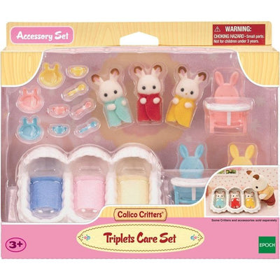 Calico Critters Collectibles Calico Critters Triplets Care Set, Dollhouse Playset with 3 Figures and Accessories