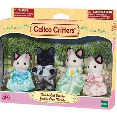 Calico Critters Collectibles Calico Critters Tuxedo Cat Family, Set of 4 Collectible Doll Figures