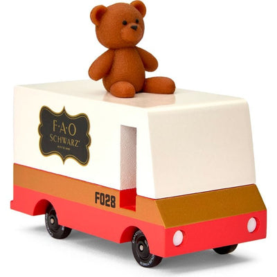 Candylab Vehicles FAO Schwarz Wooden Van with Teddy Bear Topper