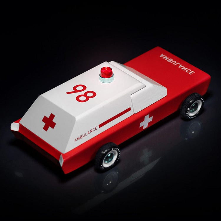 Candylab Vehicles Wooden Ambulance Toy Car