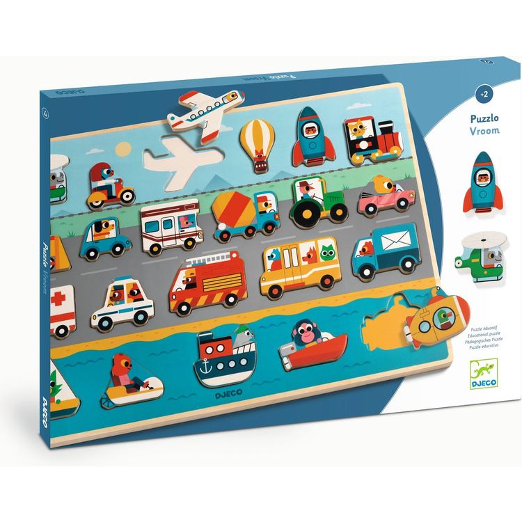 Wooden Vroom Vehicles Puzzle