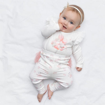 Claris - The Chicest Mouse in Paris™ Trend Accessories Claris Balloons Long Sleeve Bodysuit- Size 0-3 Months