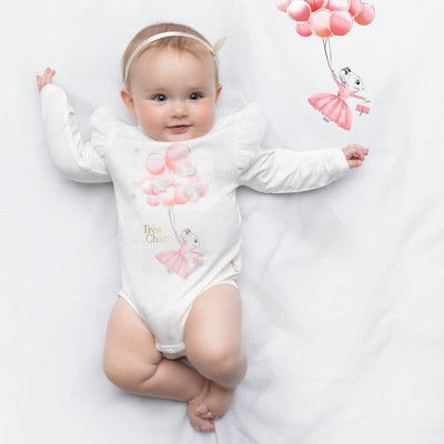 Claris - The Chicest Mouse in Paris™ Trend Accessories Claris Balloons Long Sleeve Bodysuit- size 6-12 Months