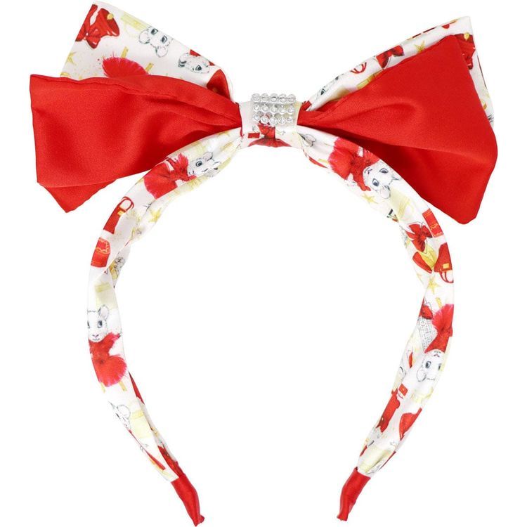 Claris - The Chicest Mouse in Paris™ Trend Accessories Claris Fashion Red Print Bow Headband