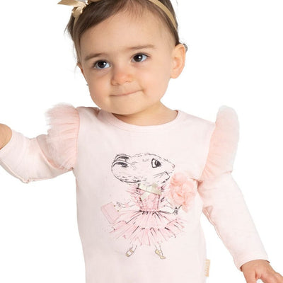 Claris - The Chicest Mouse in Paris™ Trend Accessories Claris Long Sleeve Bodysuit- size 0-3 Months