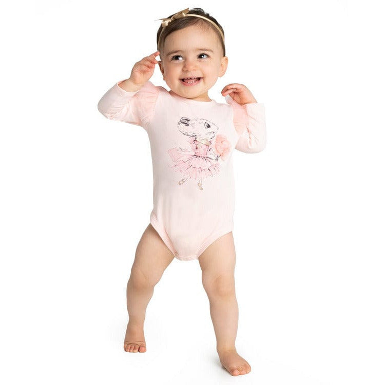 Claris - The Chicest Mouse in Paris™ Trend Accessories Claris Long Sleeve Bodysuit- size 0-3 Months