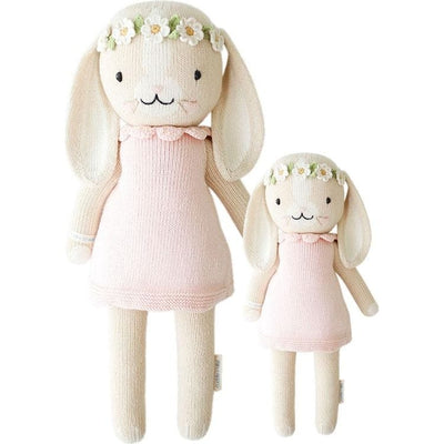 Cuddle And Kind Plush Little 13" Hannah the Bunny (Blush) Hand-Knit Doll