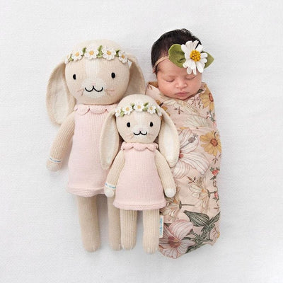 Cuddle And Kind Plush Little 13" Hannah the Bunny (Blush) Hand-Knit Doll