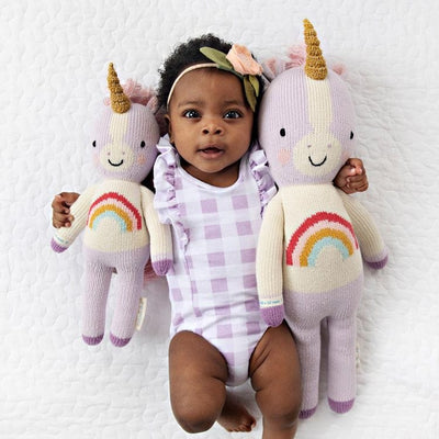 Cuddle And Kind Plush Little 13" Zoe the Unicorn Hand-Knit Doll