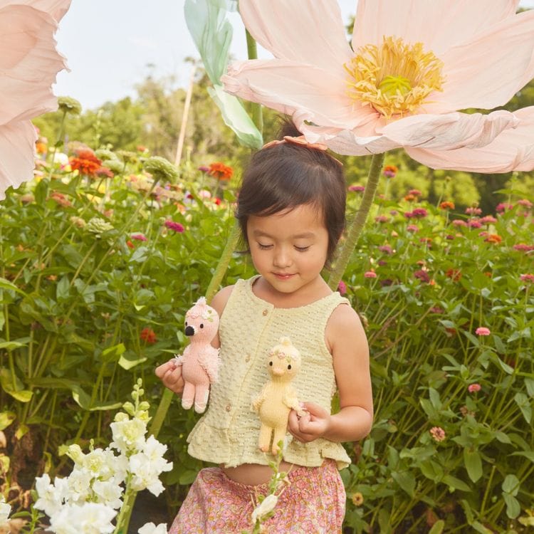 Cuddle And Kind Plush Tiny 6" Flora the Duckling Hand-Knit Doll