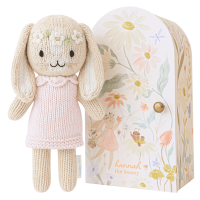 Cuddle And Kind Plush Tiny 6" Hannah the Bunny Hand-Knit Doll