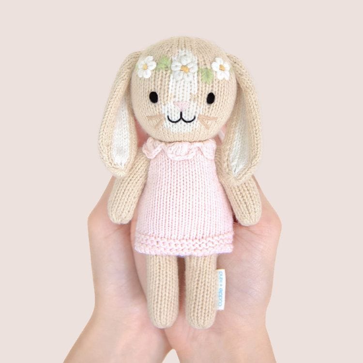 Cuddle And Kind Plush Tiny 6" Hannah the Bunny Hand-Knit Doll