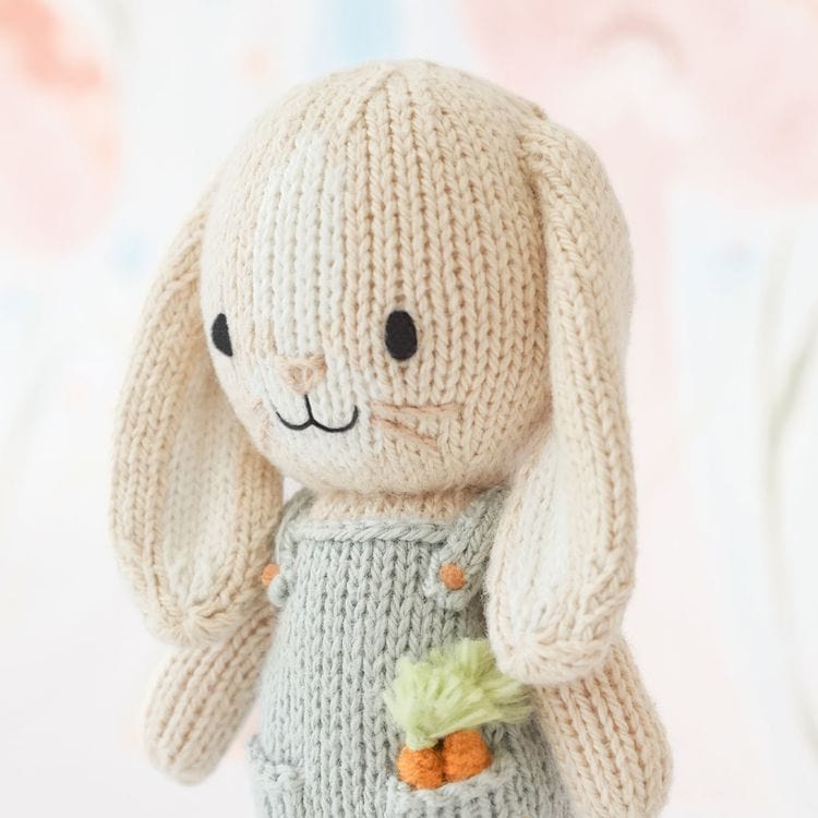 Cuddle And Kind Plush Tiny 6" Henry the Bunny Hand-Knit Doll