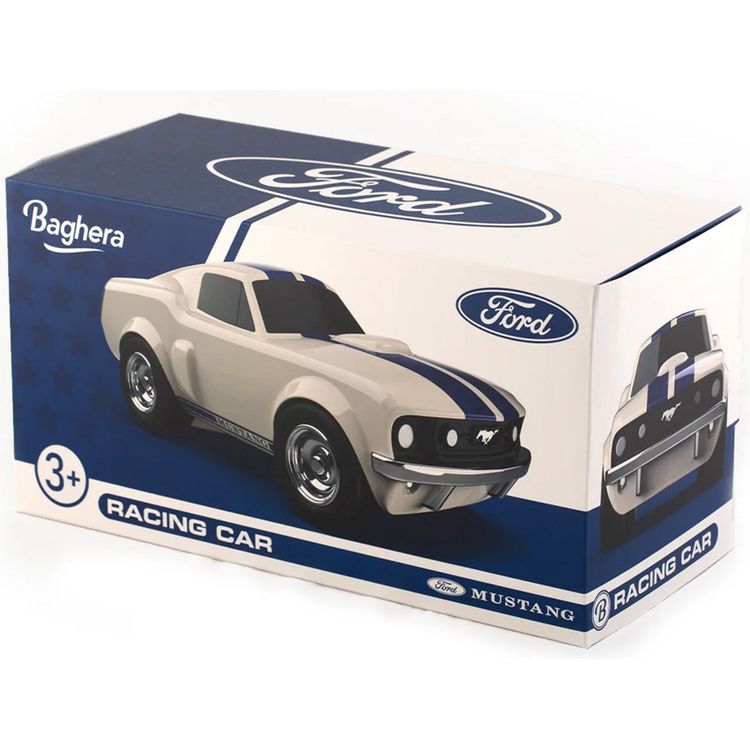 Racing Car Toy Ford Mustang - Ivory White