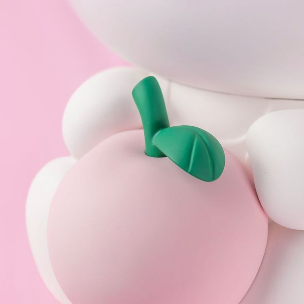 Hello Kitty Figurine with Apple - White & Pastel Pink