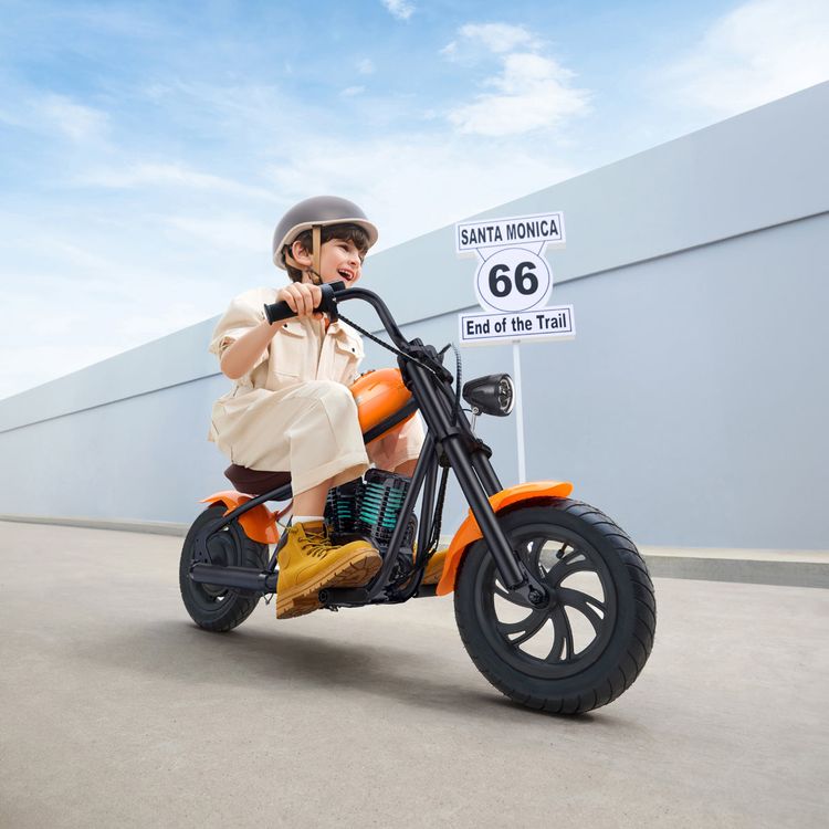 Hyper Gogo Challenger 12 Plus Kids Motorcycle - Orange