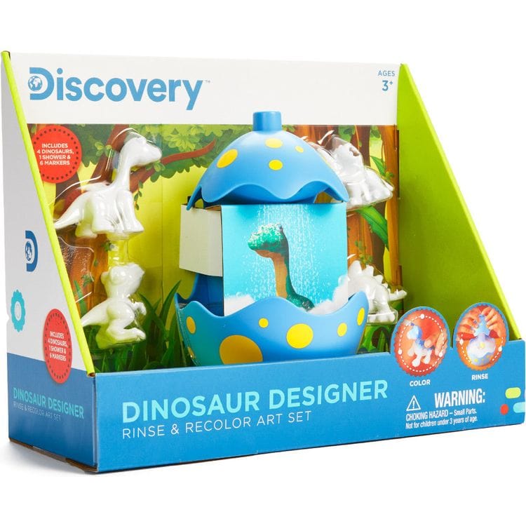 Discovery STEM 11 Piece Dinosaur Designer Rinse & Recolor Art Set