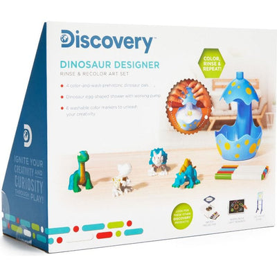 Discovery STEM 11 Piece Dinosaur Designer Rinse & Recolor Art Set