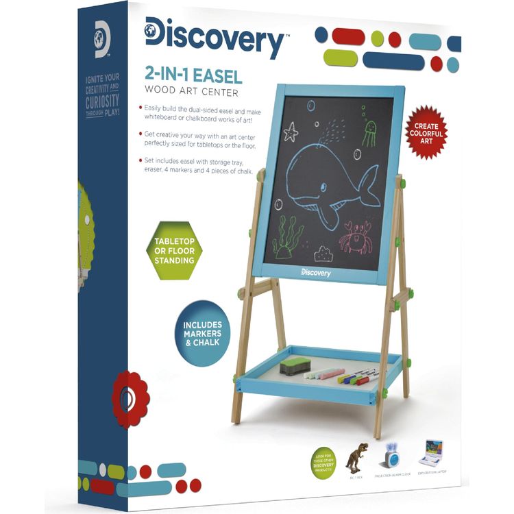 Discovery STEM 2-In-1 Wood Easel Art Center