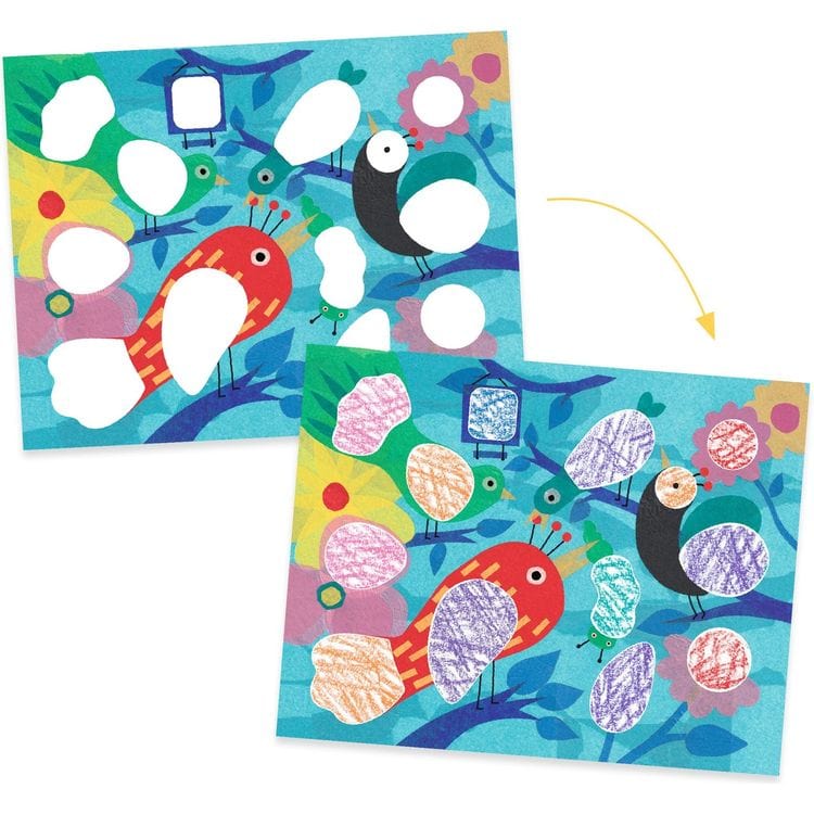 Djeco Creativity Birdie & Co Beginner's Coloring Set