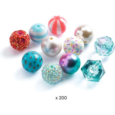 Djeco Creativity Jewelry Making Bubble Beads - Silver