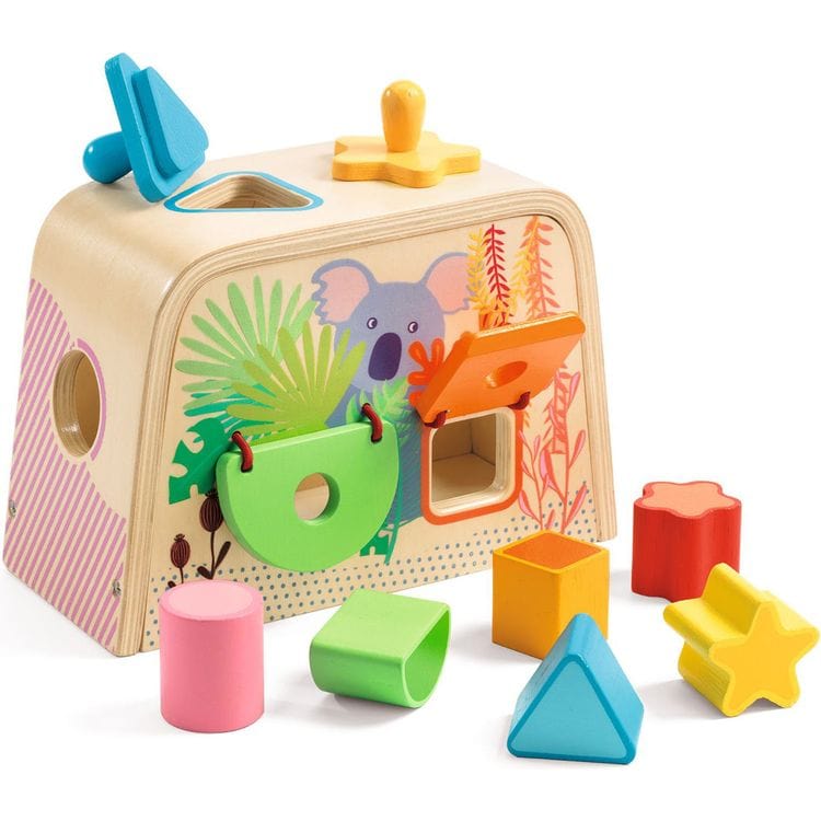 Djeco Infants Multi Boita Wooden Shape Sorting Box