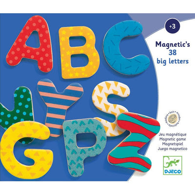 Djeco Preschool 38 Big Letters Alphabet Wooden Magnets
