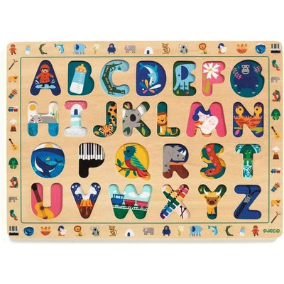 Djeco Preschool ABC Wooden Puzzle