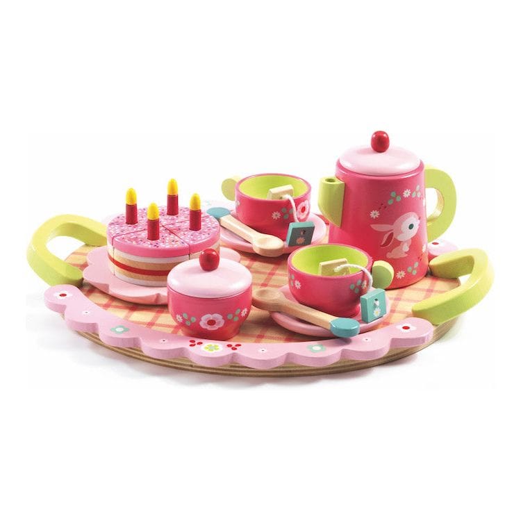 Djeco Preschool Lili Rose Tea Party Pretend Play Set