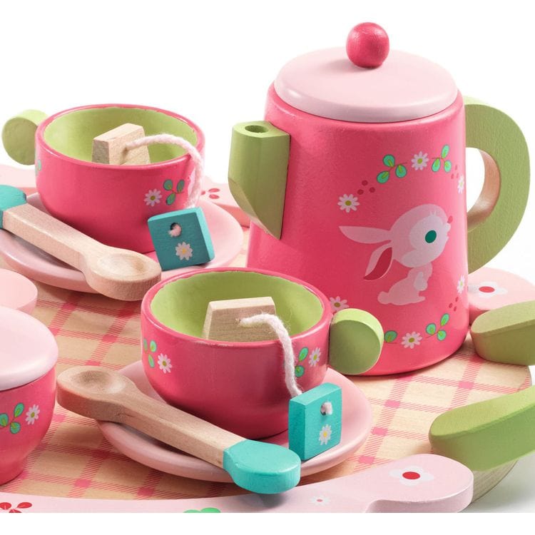 Djeco Preschool Lili Rose Tea Party Pretend Play Set