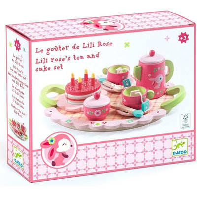 Djeco Preschool Lili Rose Tea Party Pretend Play Set