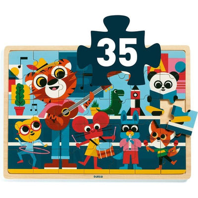Djeco Preschool Puzzlo Music 35 Piece Wooden Jigsaw Puzzle