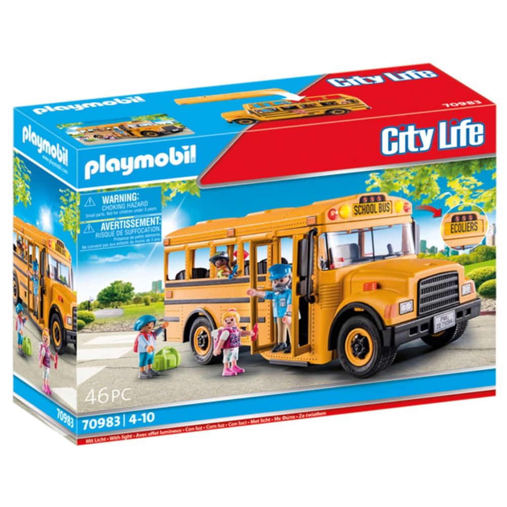School Bus with Accessories and 4 Figures